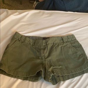 Olive green J crew chino shorts
